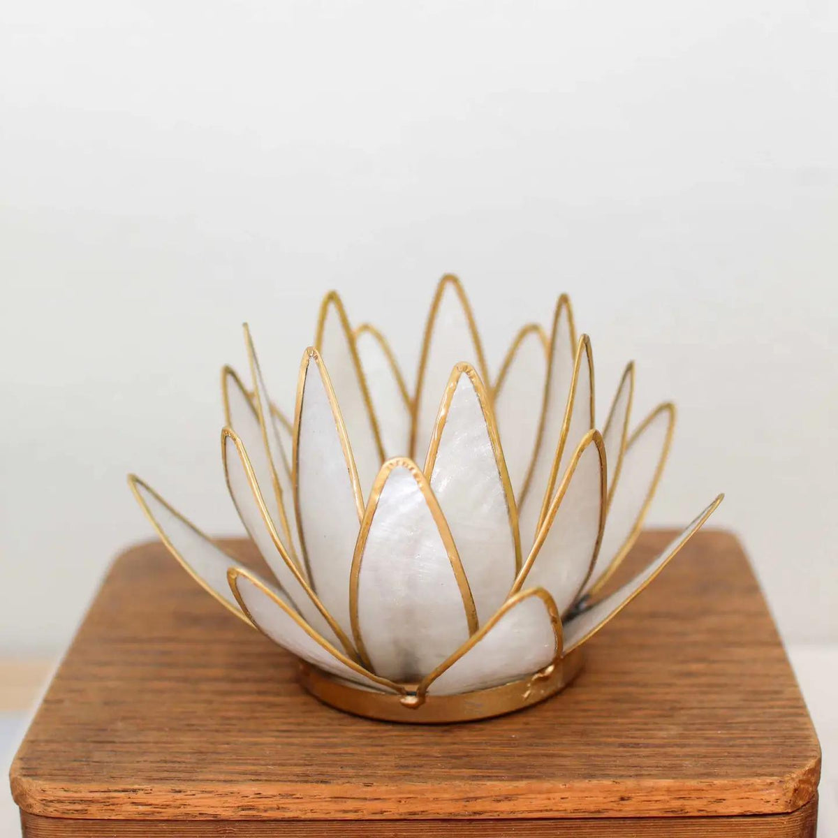 Capiz Lotus Candle Holder