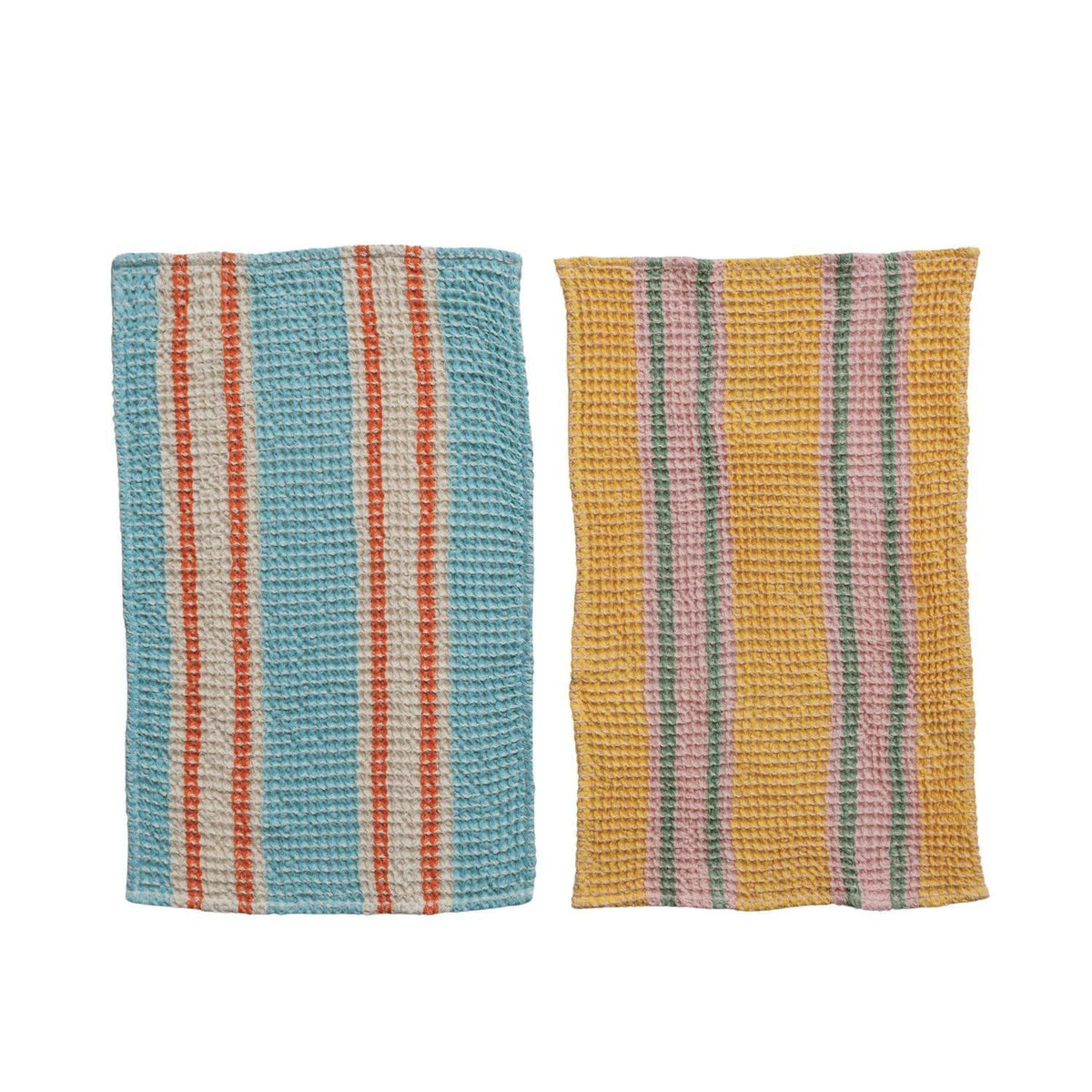 CCO Colorful Two Stripe Waffle Towel
