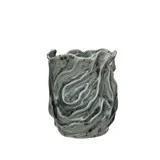 BC Gray/Blue Organic Shape Stoneware Vase