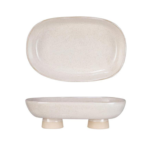 BV Stoneware Footed Platter