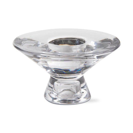 Tag Aura Glass Saucer Candle Holder
