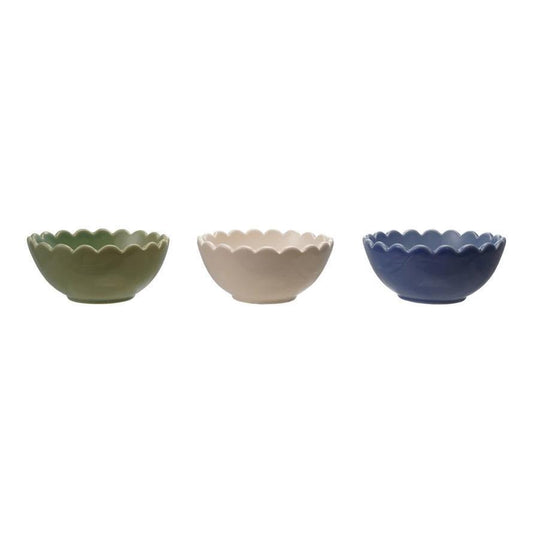 CCO Stoneware Scalloped Small Bowl