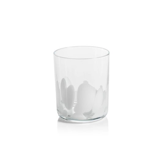 ZOD Porto White Spot Glass Tumbler